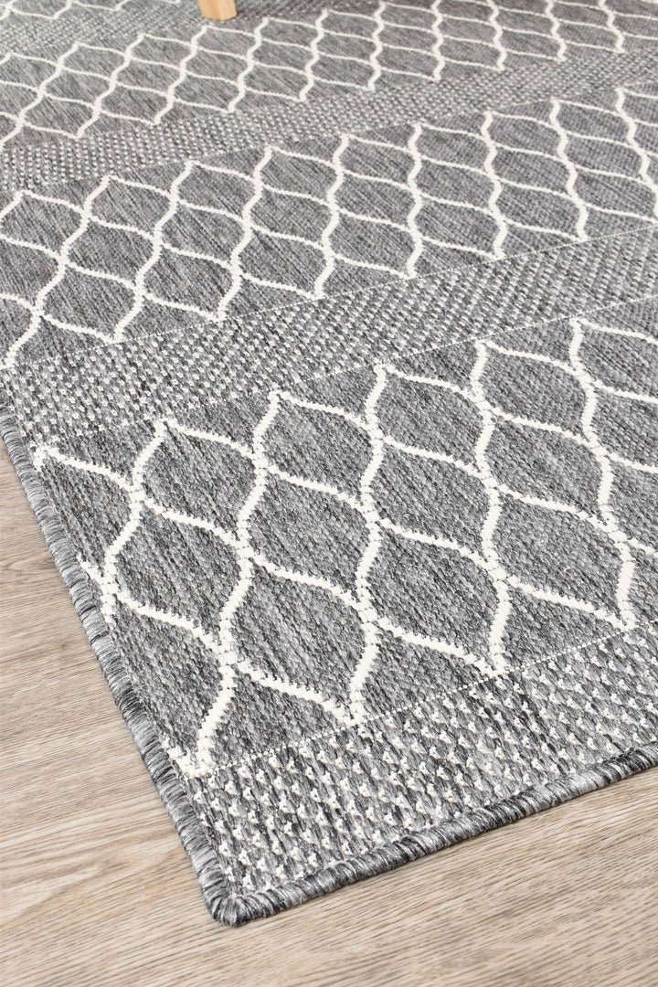 Alaska Grey Rug - Turkish-inspired indoor/outdoor rug from Treasures of Turkey