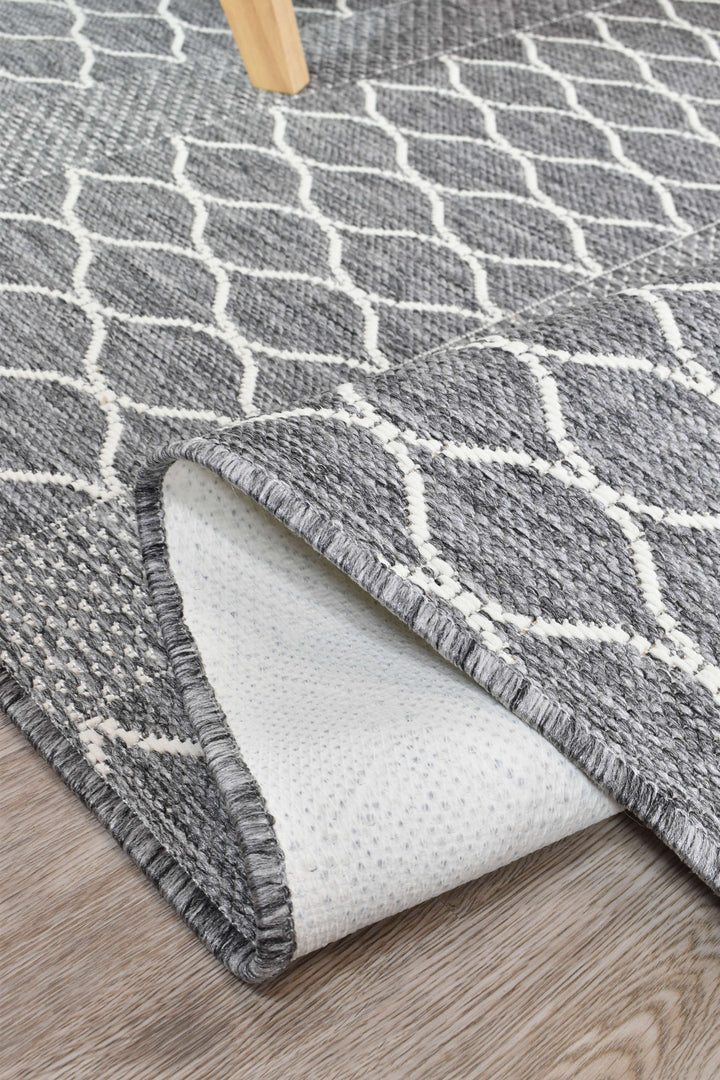 Alaska Grey Rug - Turkish-inspired indoor/outdoor rug from Treasures of Turkey