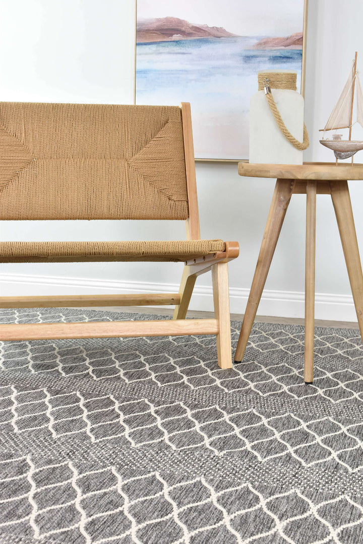 Alaska Grey Rug - Turkish-inspired indoor/outdoor rug from Treasures of Turkey