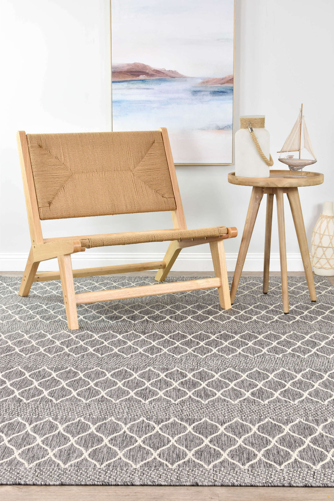Alaska Grey Rug - Turkish-inspired indoor/outdoor rug from Treasures of Turkey