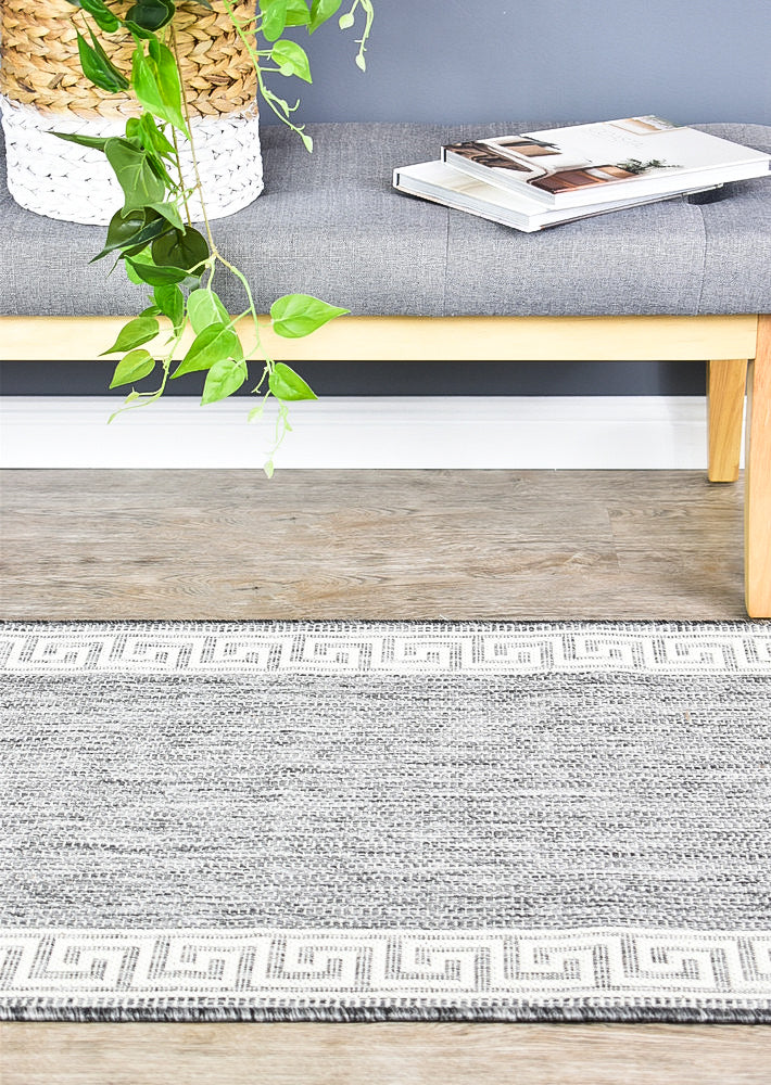 Alaska Light Grey Rug - Turkish-inspired indoor/outdoor rug from Treasures of Turkey