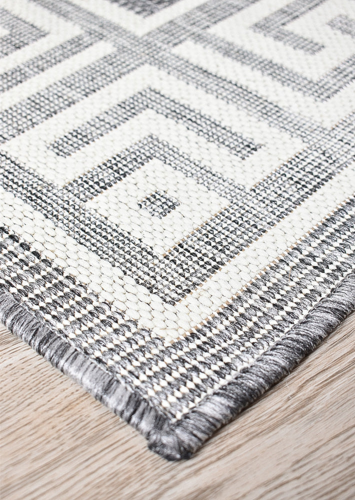 Alaska Light Grey Rug - Turkish-inspired indoor/outdoor rug from Treasures of Turkey