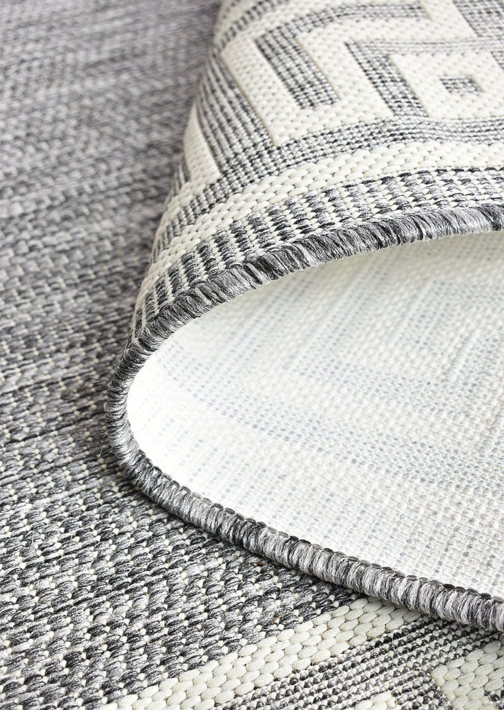 Alaska Light Grey Rug - Turkish-inspired indoor/outdoor rug from Treasures of Turkey