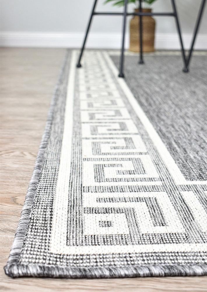 Alaska Light Grey Rug - Turkish-inspired indoor/outdoor rug from Treasures of Turkey