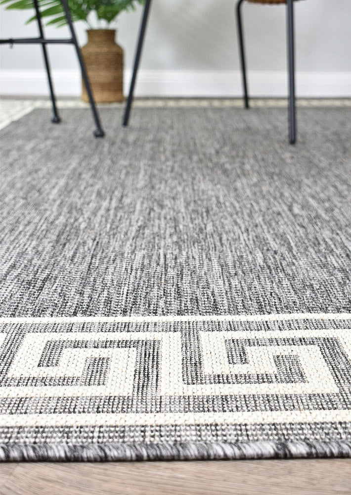Alaska Light Grey Rug - Turkish-inspired indoor/outdoor rug from Treasures of Turkey