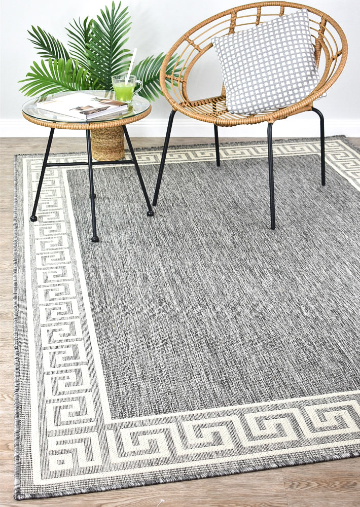 Alaska Light Grey Rug - Turkish-inspired indoor/outdoor rug from Treasures of Turkey
