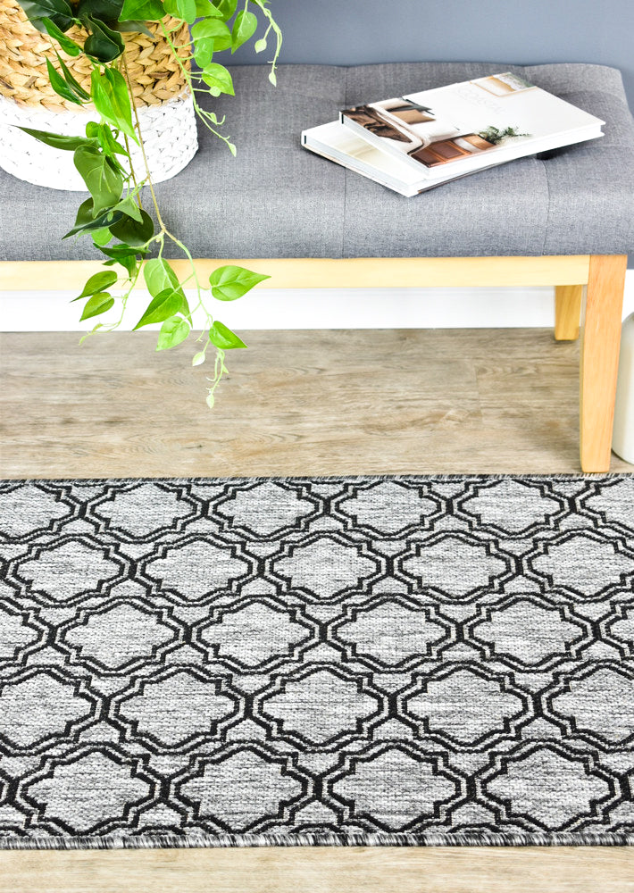 Alaska Grey Rug - Turkish-inspired indoor/outdoor rug from Treasures of Turkey