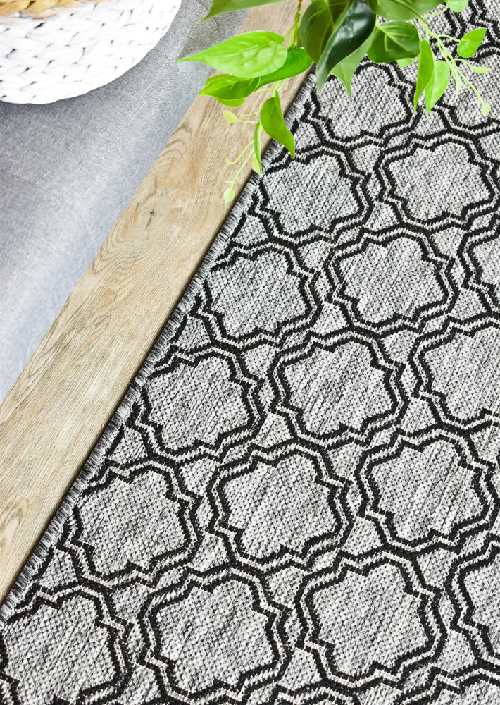 Alaska Grey Rug - Turkish-inspired indoor/outdoor rug from Treasures of Turkey