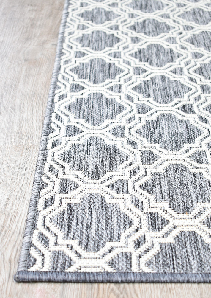 Alaska Light Grey Rug - Turkish-inspired indoor/outdoor rug from Treasures of Turkey