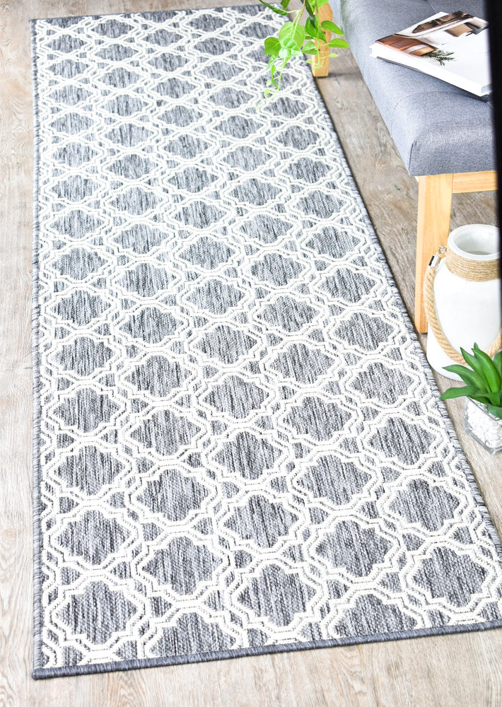 Alaska Light Grey Rug - Turkish-inspired indoor/outdoor rug from Treasures of Turkey