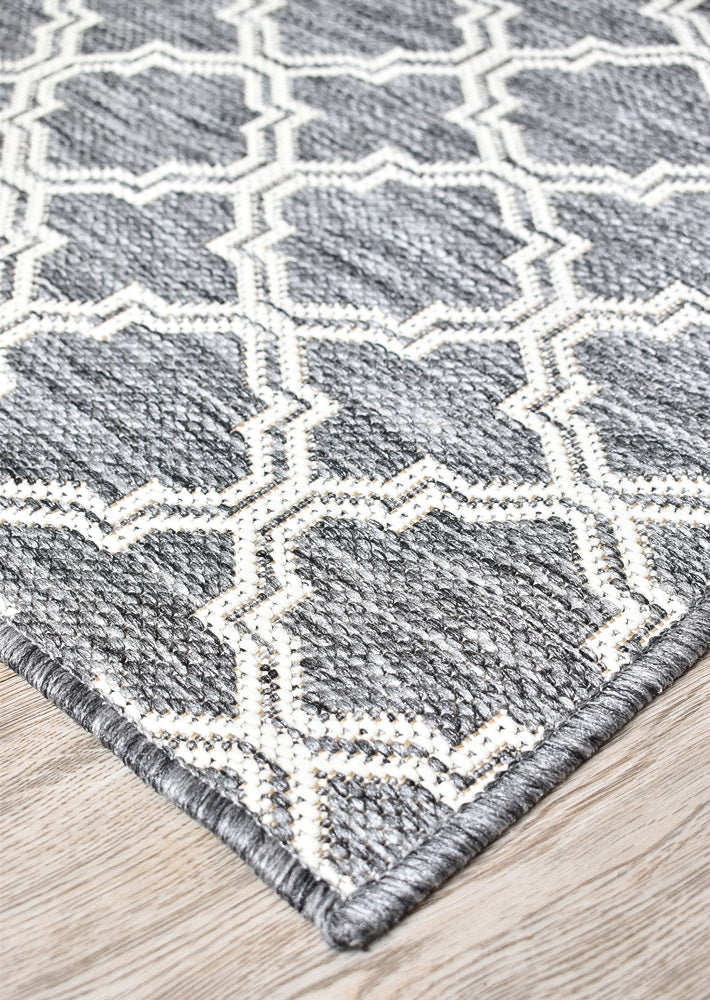 Alaska Light Grey Rug - Turkish-inspired indoor/outdoor rug from Treasures of Turkey