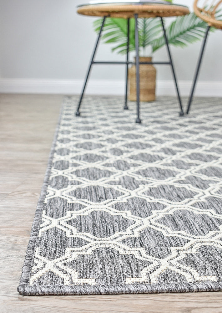 Alaska Light Grey Rug - Turkish-inspired indoor/outdoor rug from Treasures of Turkey