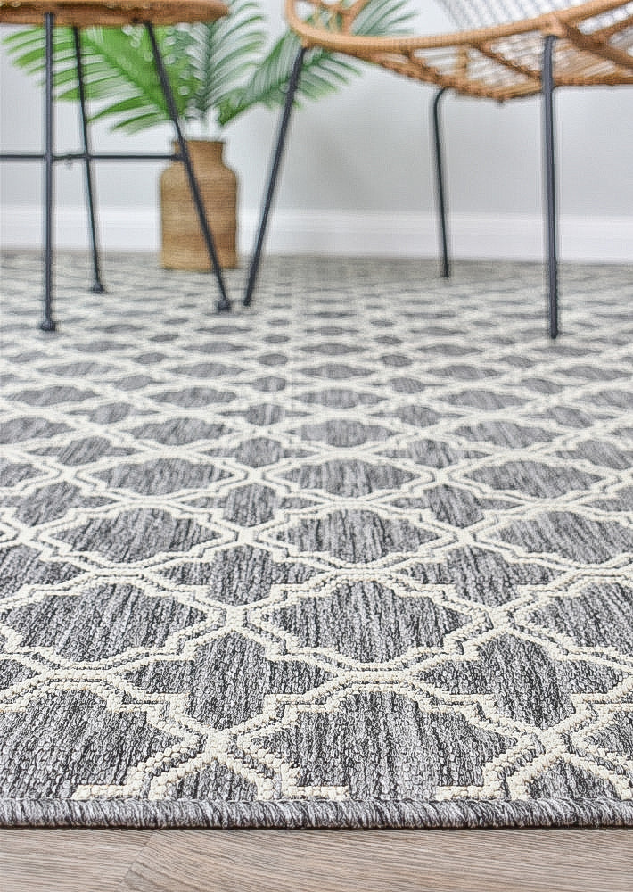 Alaska Light Grey Rug - Turkish-inspired indoor/outdoor rug from Treasures of Turkey
