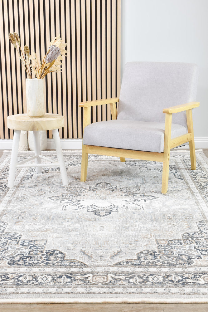 Eternal Coastal Navy Cream Modern Rug - Turkish-inspired modern rug from Treasures of Turkey