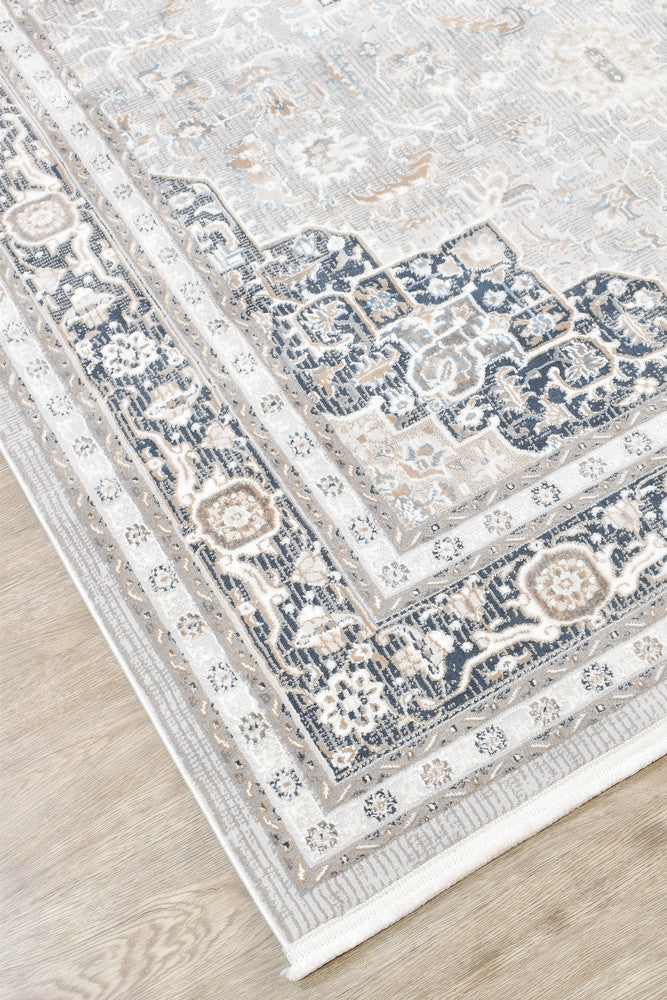 Eternal Coastal Navy Cream Modern Rug - Turkish-inspired modern rug from Treasures of Turkey