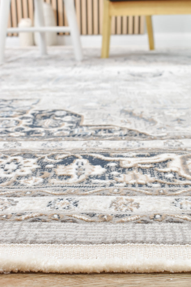 Eternal Coastal Navy Cream Modern Rug - Turkish-inspired modern rug from Treasures of Turkey