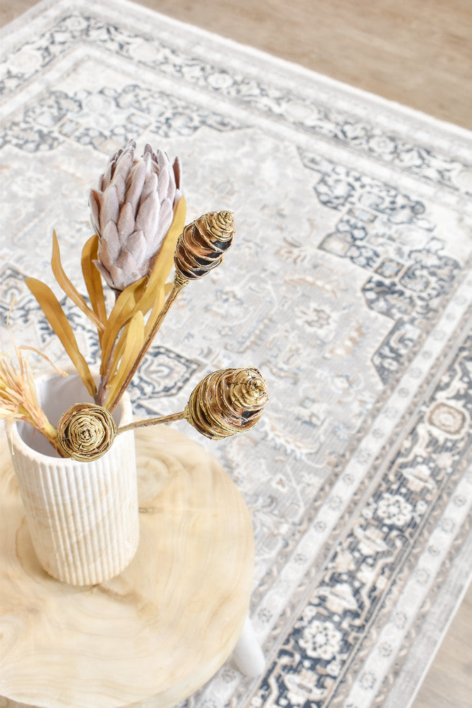 Eternal Coastal Navy Cream Modern Rug - Turkish-inspired modern rug from Treasures of Turkey