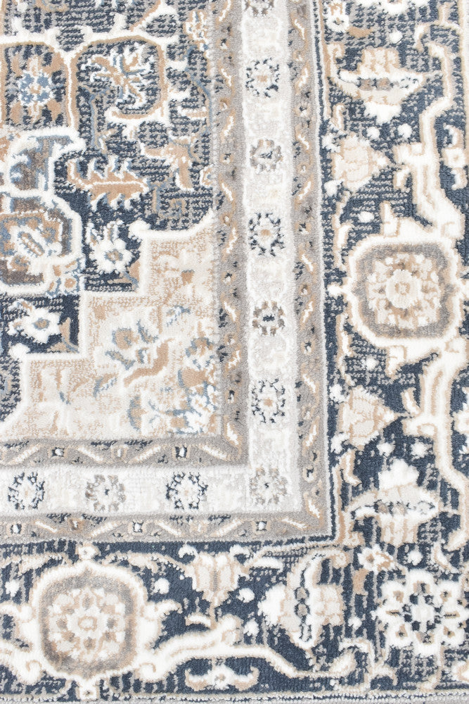 Eternal Coastal Navy Cream Modern Rug - Turkish-inspired modern rug from Treasures of Turkey