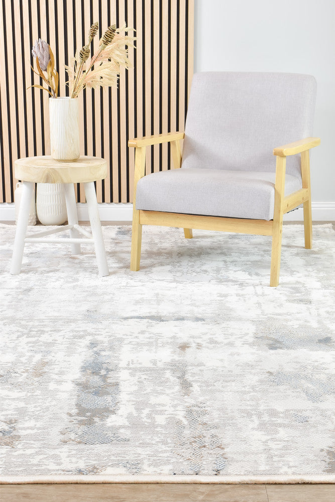 Eternal Tassel Blue Cream Modern Rug - Turkish-inspired modern rug from Treasures of Turkey
