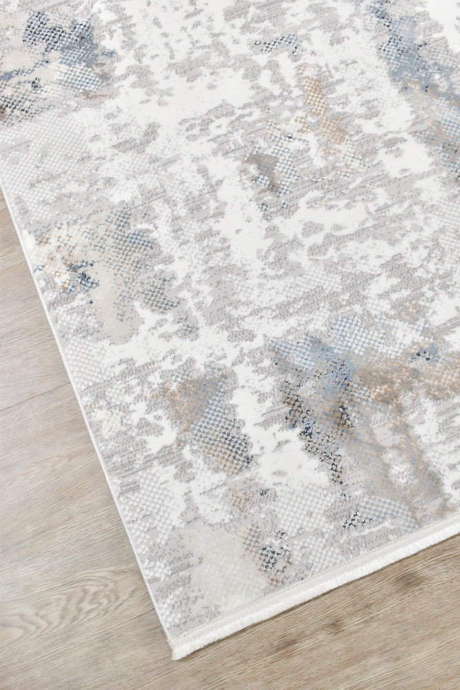 Eternal Tassel Blue Cream Modern Rug - Turkish-inspired modern rug from Treasures of Turkey