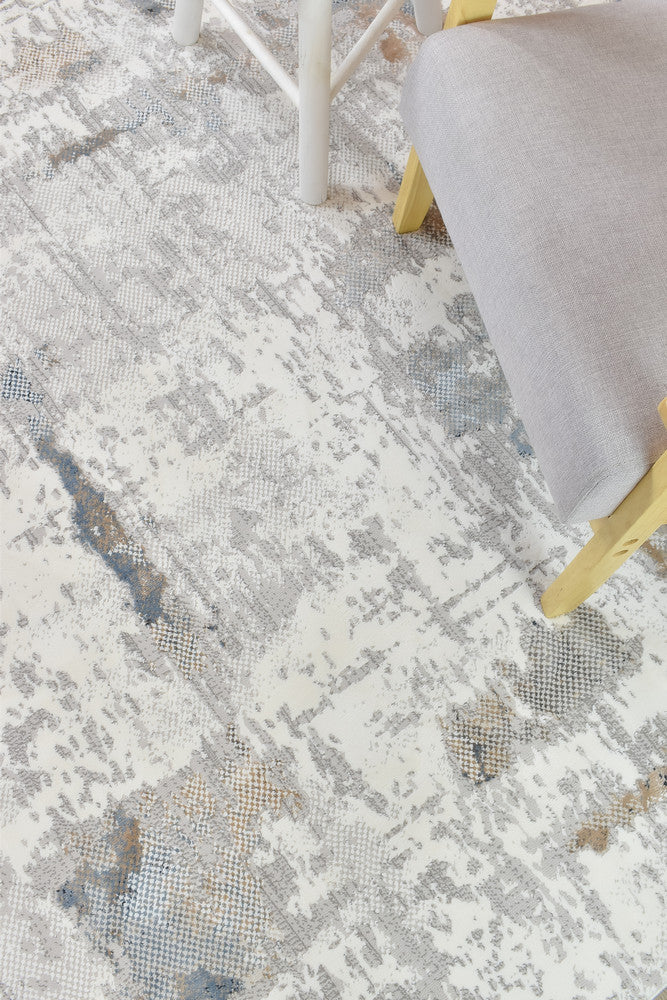 Eternal Tassel Blue Cream Modern Rug - Turkish-inspired modern rug from Treasures of Turkey