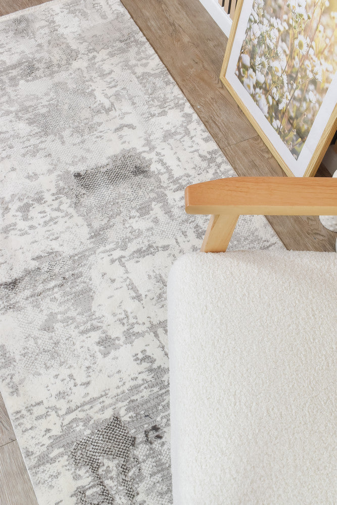 Eternal Tassel Charcoal Cream Hallway Runner - Turkish-inspired hallway runner rug from Treasures of Turkey