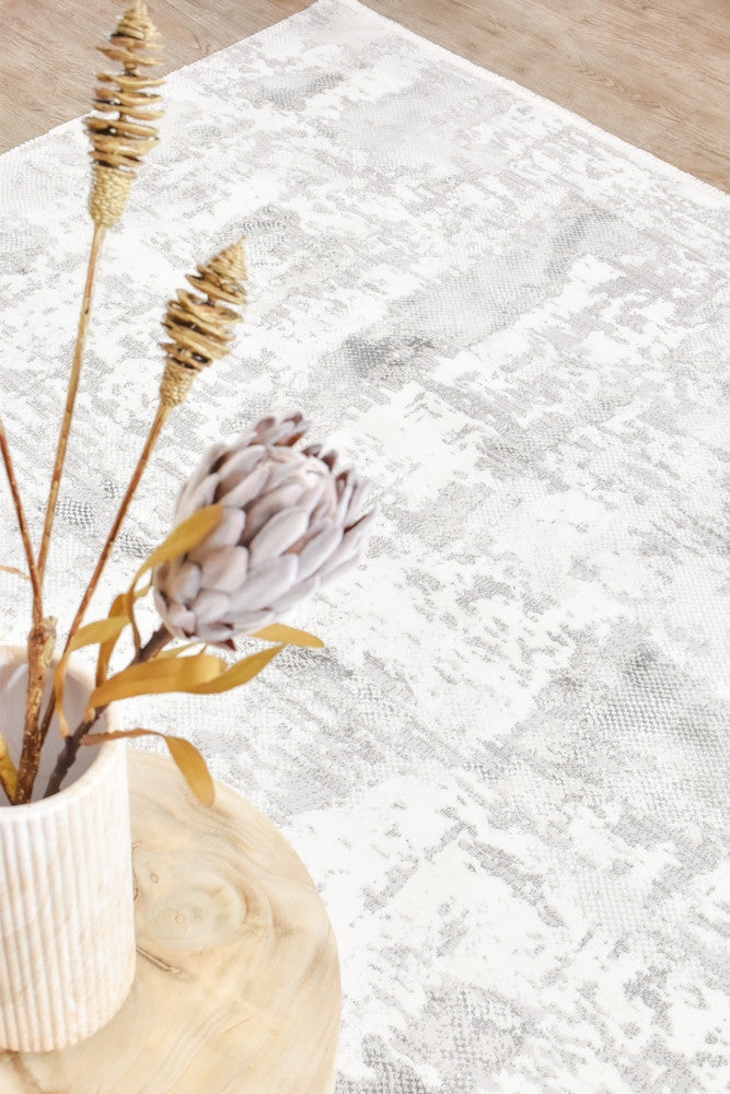 Eternal Tassel Charcoal Cream Modern Rug - Turkish-inspired modern rug from Treasures of Turkey