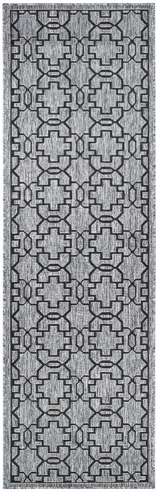 Alaska Grey Black Rug - Turkish-inspired indoor/outdoor rug from Treasures of Turkey