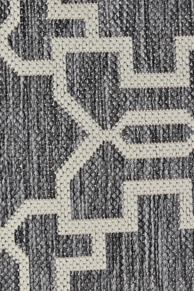 Alaska Grey Cream Rug - Turkish-inspired indoor/outdoor rug from Treasures of Turkey
