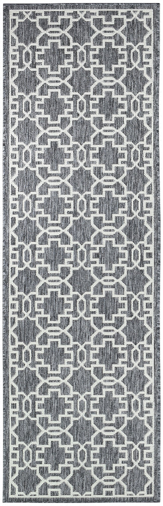 Alaska Grey Cream Rug - Turkish-inspired indoor/outdoor rug from Treasures of Turkey
