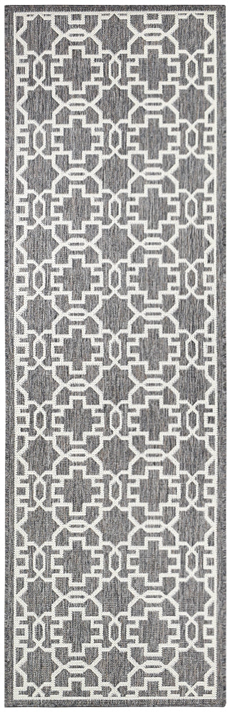 Alaska Runner Brown Cream - Turkish-inspired hallway runner rug from Treasures of Turkey