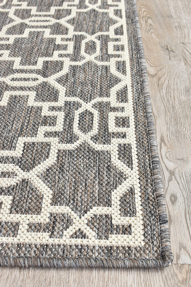 Alaska Runner Brown Cream - Turkish-inspired hallway runner rug from Treasures of Turkey