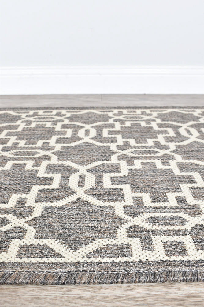 Alaska Runner Brown Cream - Turkish-inspired hallway runner rug from Treasures of Turkey