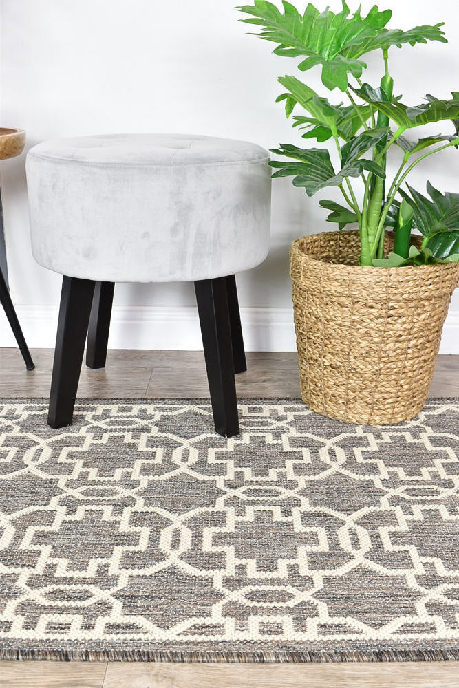 Alaska Runner Brown Cream - Turkish-inspired hallway runner rug from Treasures of Turkey