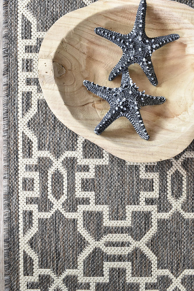 Alaska Runner Brown Cream - Turkish-inspired hallway runner rug from Treasures of Turkey