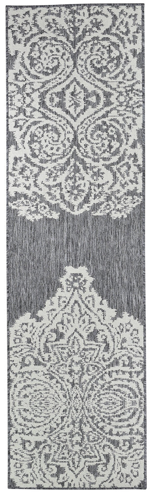 Alaska Grey Cream Rug - Turkish-inspired indoor/outdoor rug from Treasures of Turkey