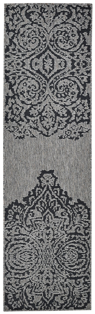 Alaska Runner Brown Black - Turkish-inspired hallway runner rug from Treasures of Turkey
