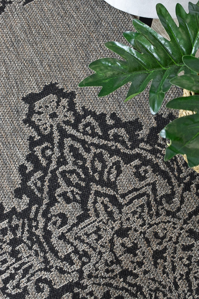 Alaska Runner Brown Black - Turkish-inspired hallway runner rug from Treasures of Turkey