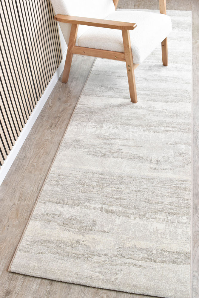 Contemporary Cove Dune Beige Runner - Turkish-inspired hallway runner rug from Treasures of Turkey
