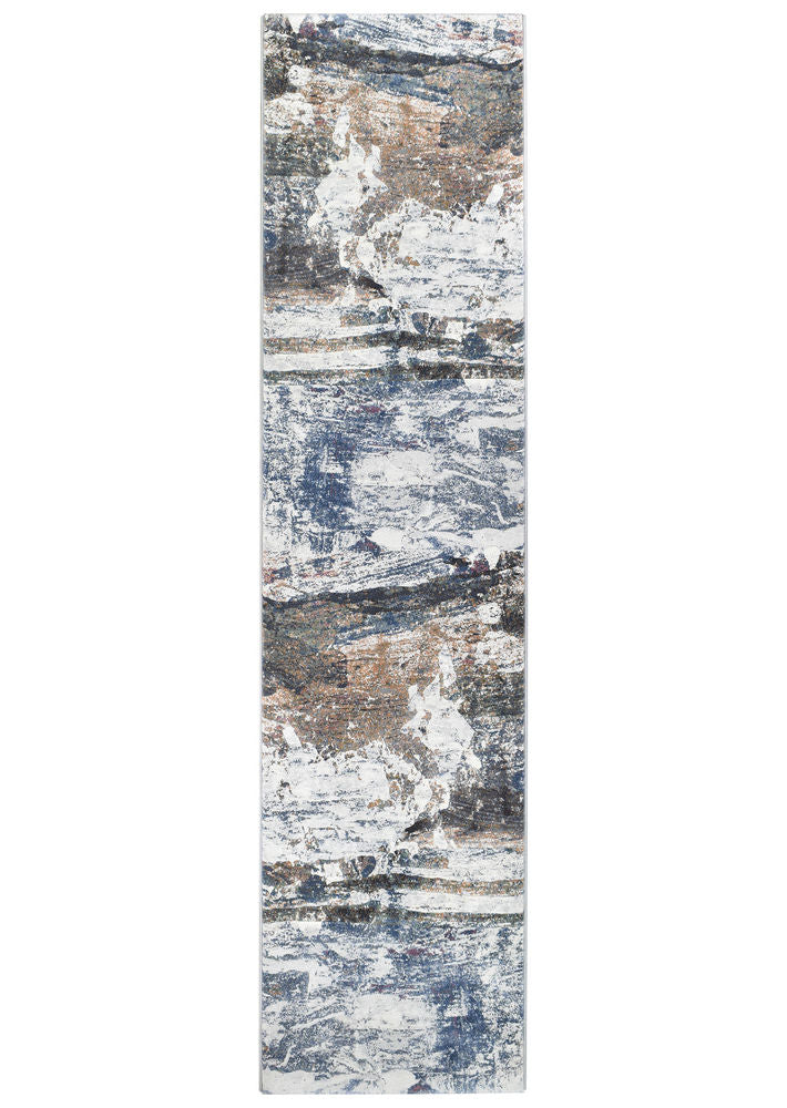 Contemporary Cove River Rock Runner - Turkish-inspired hallway runner rug from Treasures of Turkey