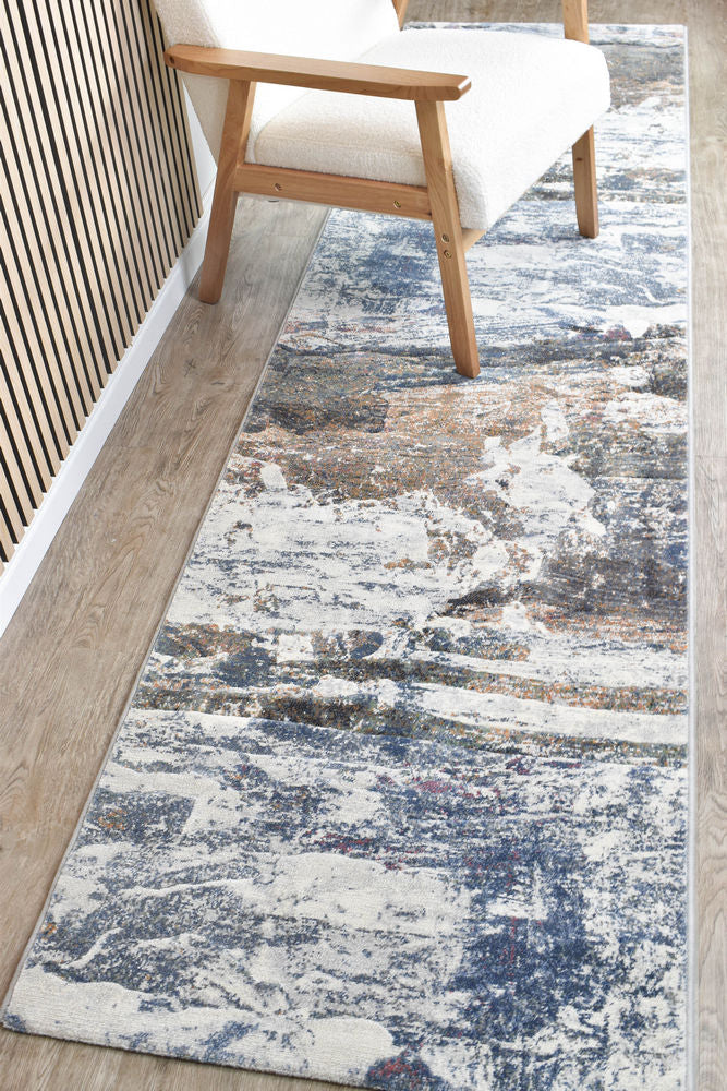 Contemporary Cove River Rock Runner - Turkish-inspired hallway runner rug from Treasures of Turkey