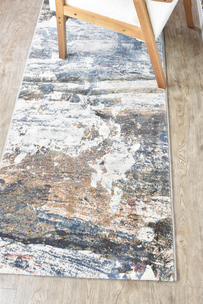 Contemporary Cove River Rock Runner - Turkish-inspired hallway runner rug from Treasures of Turkey