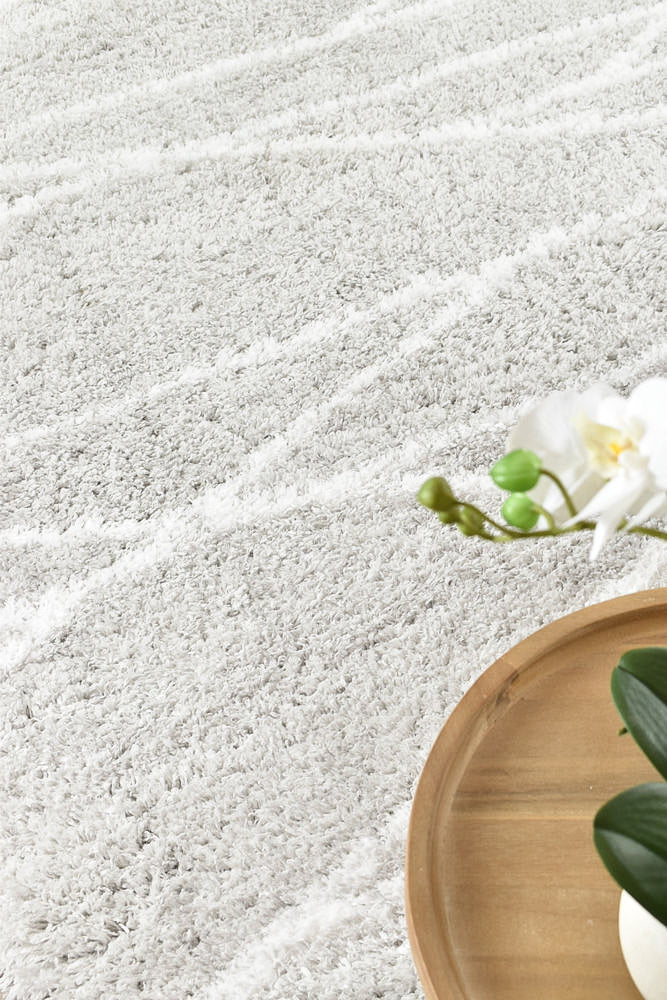 Cobi Light Grey Rug - Turkish-inspired shaggy rug from Treasures of Turkey