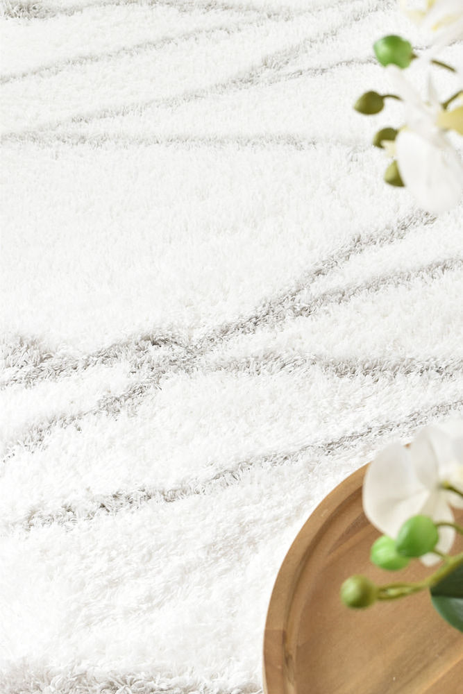 Cobi White Rug - Turkish-inspired shaggy rug from Treasures of Turkey