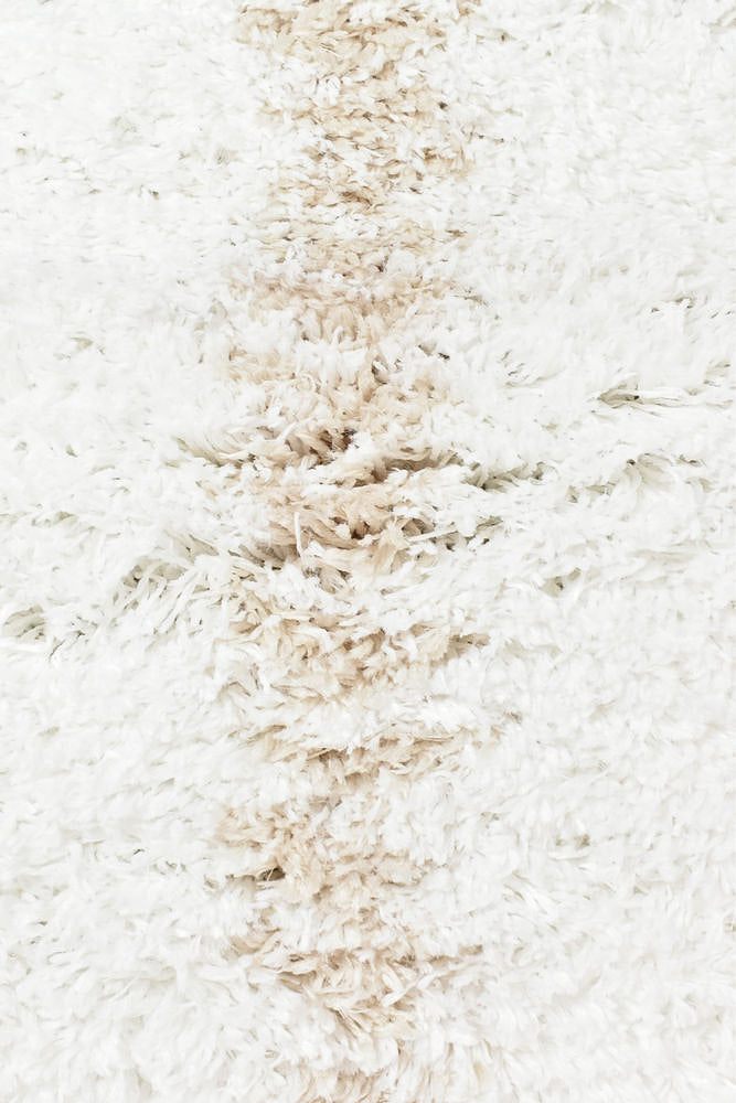 Cobi Beige White Rug - Turkish-inspired shaggy rug from Treasures of Turkey