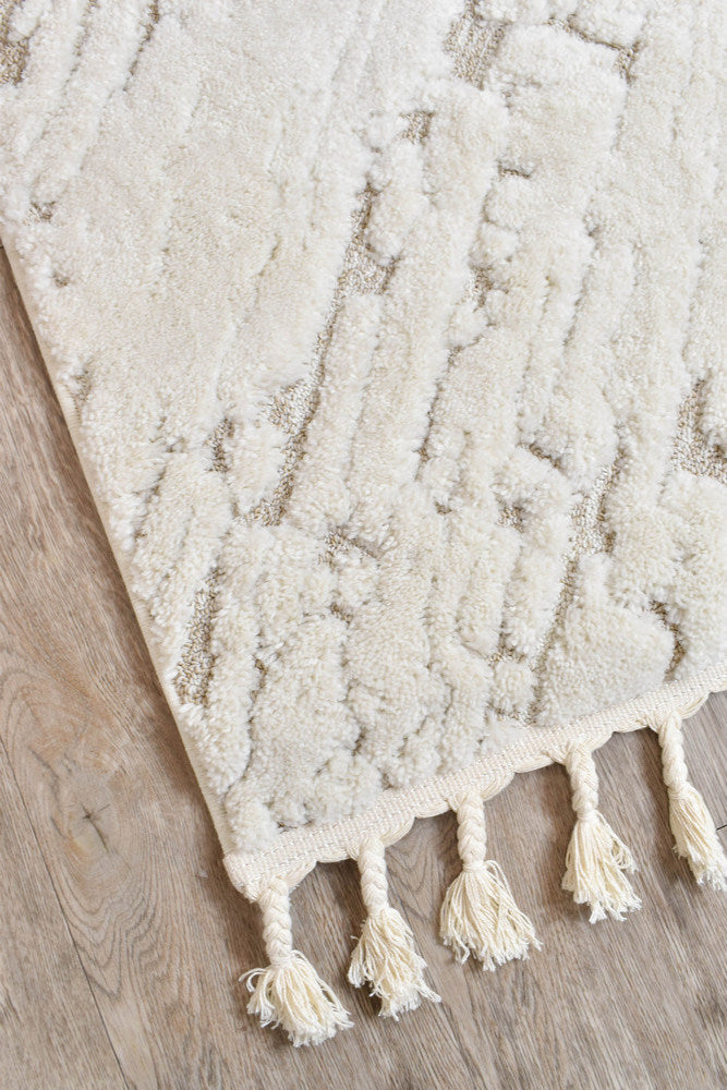 August Cream Plush Carved Modern Rug – Treasures of Turkey Australia
