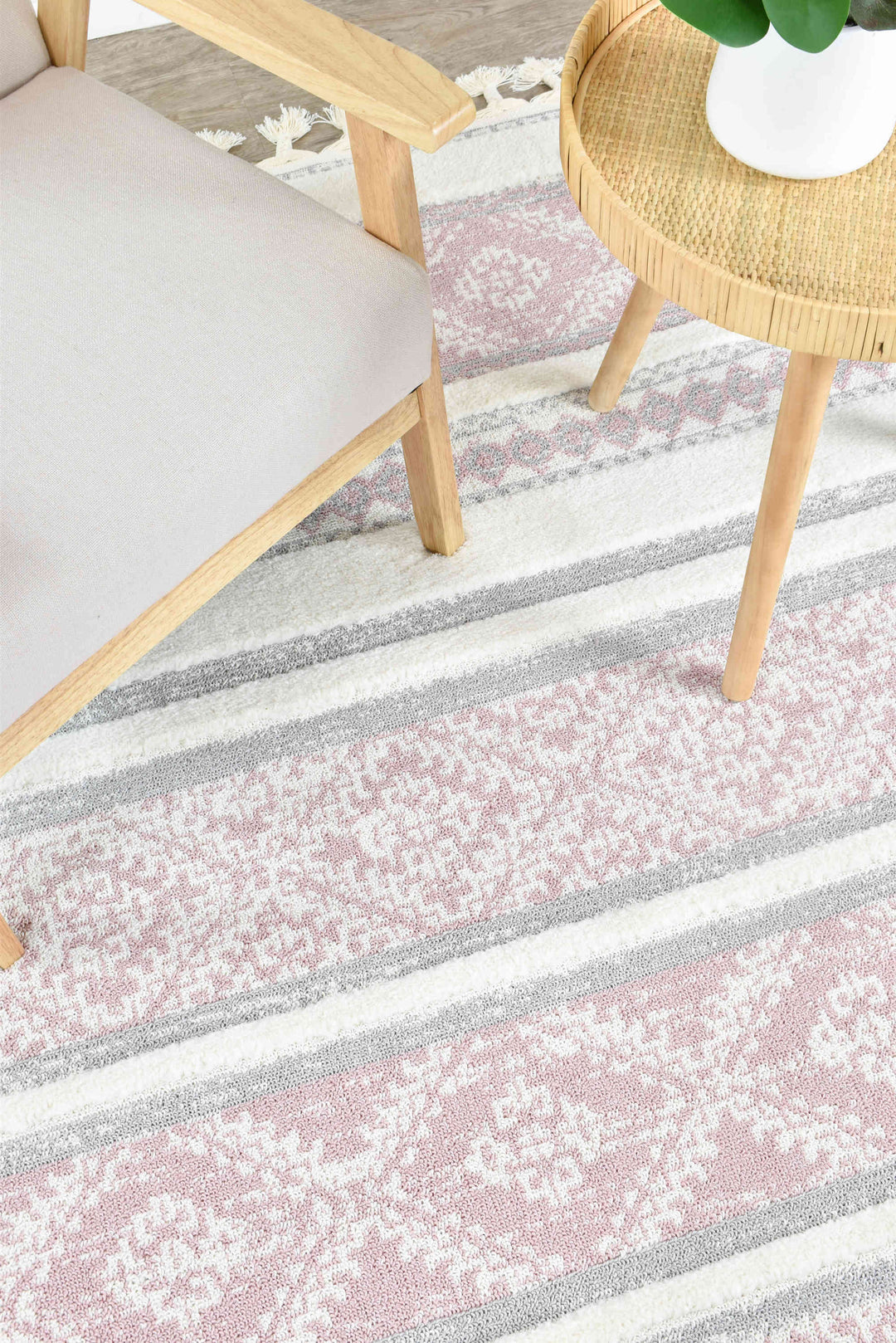 August Pink Rug - Turkish-inspired modern rug from Treasures of Turkey