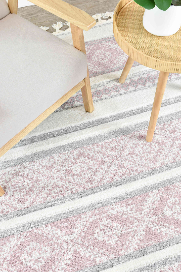August Pink Rug - Turkish-inspired modern rug from Treasures of Turkey