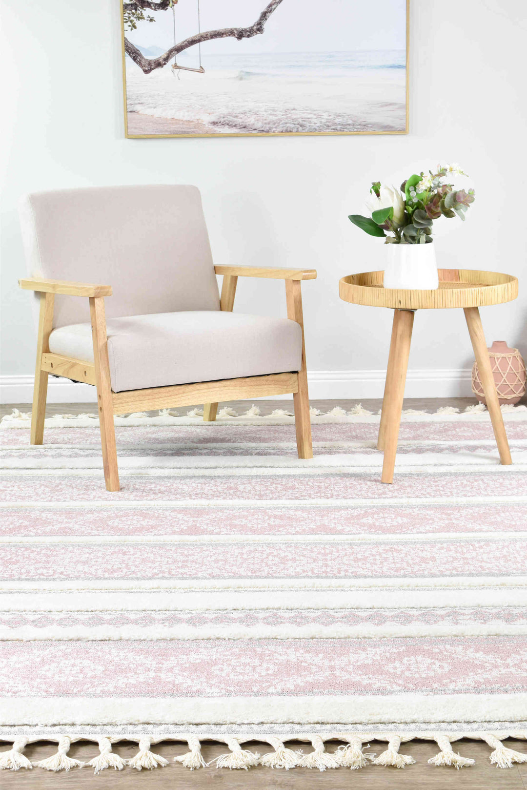 August Pink Rug - Turkish-inspired modern rug from Treasures of Turkey