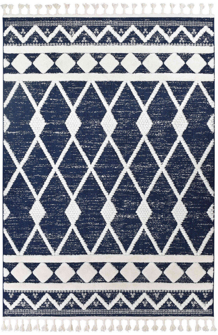 August Navy Rug - Turkish-inspired modern rug from Treasures of Turkey